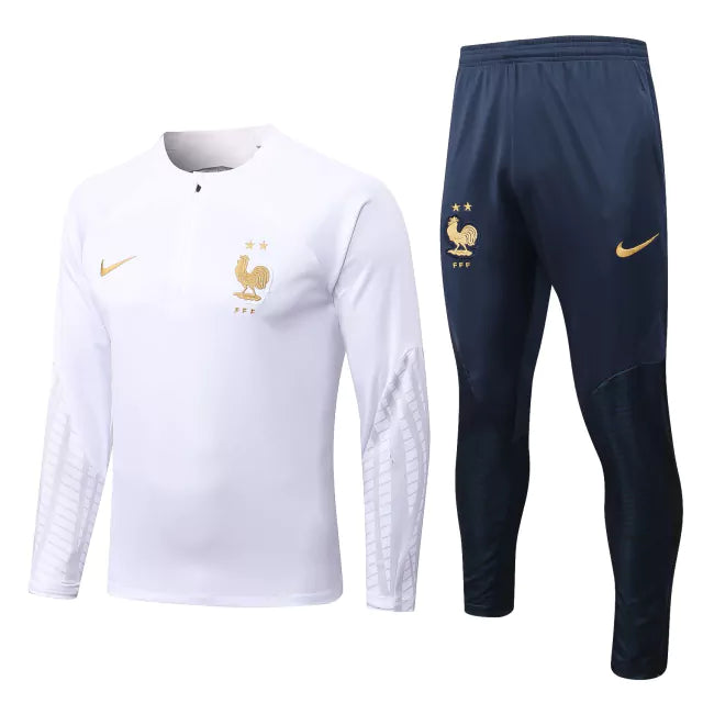 Conjunto de Treino França 2023 Branco - KARIOCA MULTIMARCAS