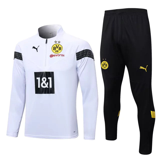 Conjunto de Treino do Dortmund 22/23 Branco - KARIOCA MULTIMARCAS